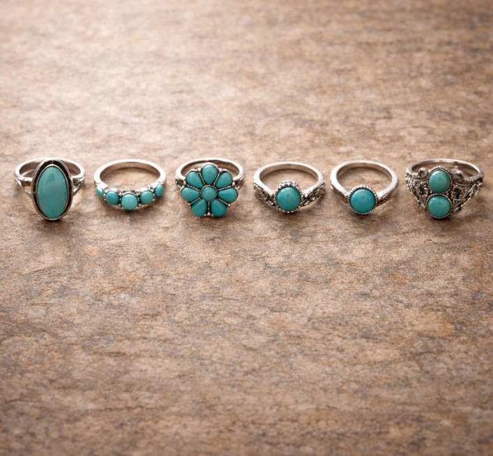 Turquoise Ring Set