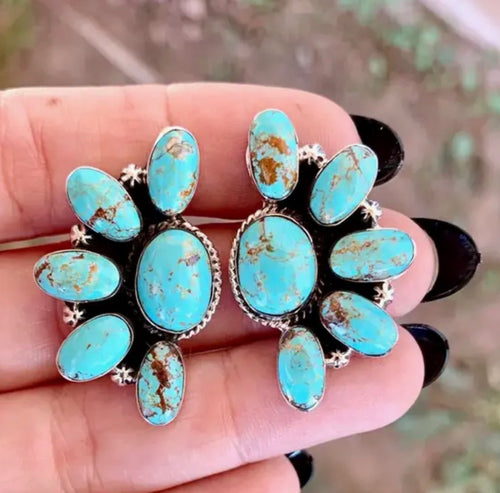 Oval drop earrings
