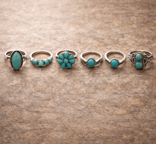 Turquoise Ring Set