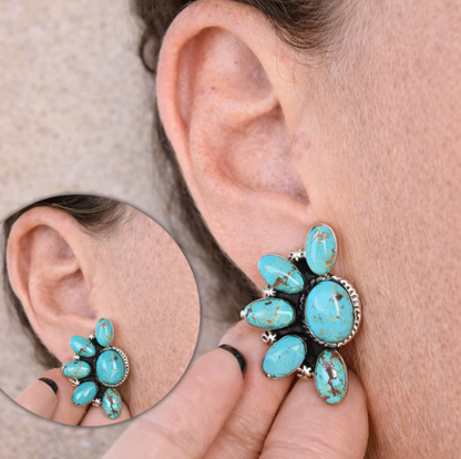 Oval drop earrings